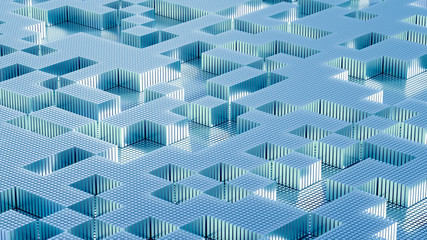 Obraz premium Abstract geometry background. 3d illustration, 3d rendering.