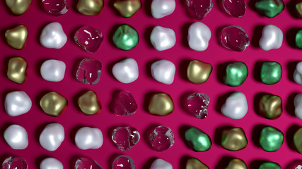 Abstract background with beautiful stones. 3d illustration, 3d rendering.