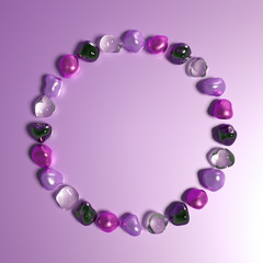 Abstract background with beautiful stones. 3d illustration, 3d rendering.