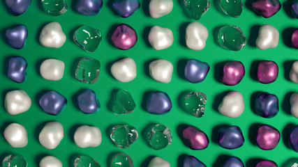 Abstract background with beautiful stones. 3d illustration, 3d rendering.