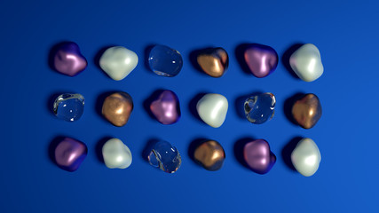 Abstract background with beautiful stones. 3d illustration, 3d rendering.