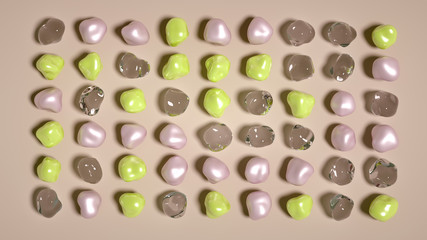 Abstract background with beautiful stones. 3d illustration, 3d rendering.