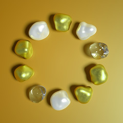 Abstract background with beautiful stones. 3d illustration, 3d rendering.