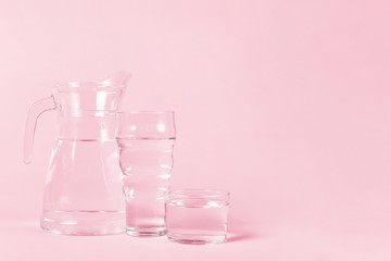 Variety of containers full of water