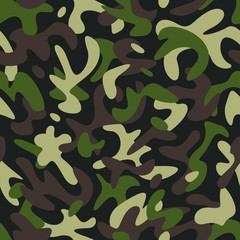 Military Camouflage Green Seamless Pattern