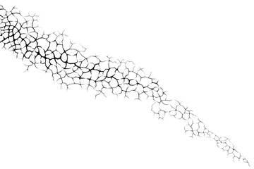 Earth cracked or Dry dirt on white background. Concrete skin. Texture Design in Grunge style with Polygon stone . Illustration Vector.