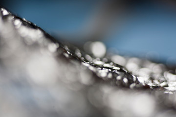 Crumpled aluminum foil abstract macro background high quality prints