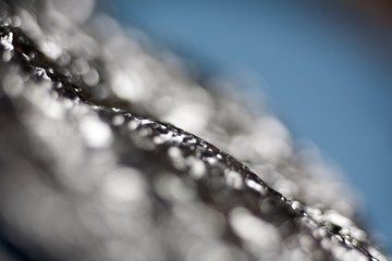 Crumpled aluminum foil abstract macro background high quality prints