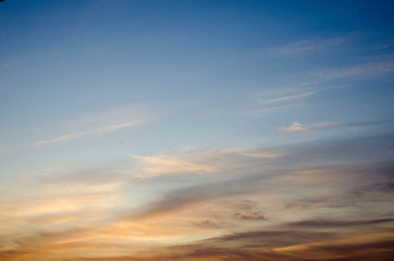 Fototapeta premium Colorful clouds on sunset on a summer day