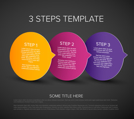 One two three - vector tags with step numbers