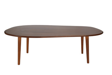 Modern design coffee table, dark wood