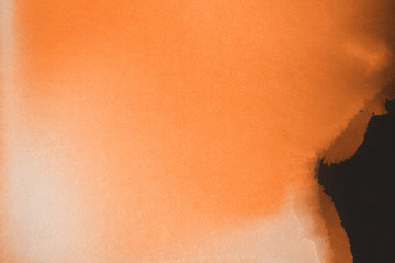 Fototapeta premium Hand painted alcohol ink background. Abstract delicate orange texture. Contemporary autumn wallpaper. 