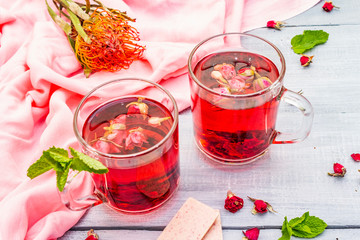 Summer delicious green rose tea