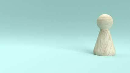 wood toy  3d rendering for business concept.