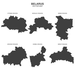 Fototapeta premium vector map of Belarus on white background