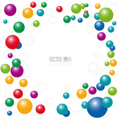 Vector Balloons Background. Design template for Brochure, Flyer or Depliant for business purposes