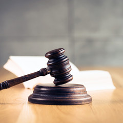 Law and Justice Concept Image, Grey stone background