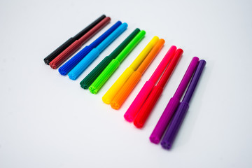 color pencils isolated on white background