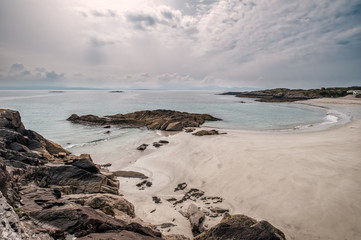 Fototapeta na wymiar Small sandy beach on the Ring of Kerry in Ireland