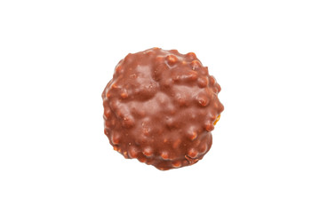 Cookies with chocolate icing on white background, isolated