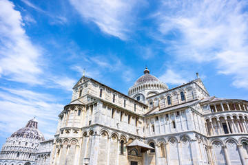 Obraz premium Cathedral Duomo di Santa Maria Assunta and Baptysterium San Giovanni in Piazza del Duomo. Tuscany, Italy