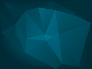 Fototapeta premium Dark blue low poly background. Triangular pattern, modern design. Geometric background, origami style. Polygonal mosaic template with place for content. Vector illustration, geometric style. 