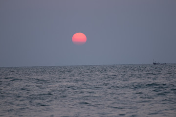 sunset over the sea