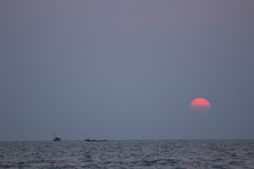 sunset over the sea