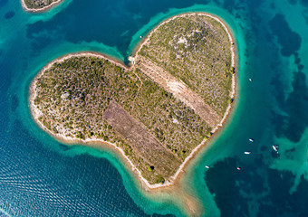 Heart shaped island of Galesnjak