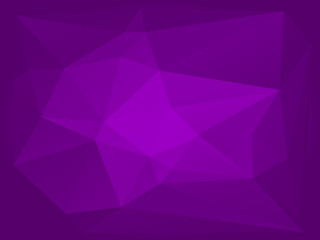 Purple low poly background. Big triangles pattern, modern design. Geometric gradient background, origami style. Polygonal mosaic template with place for content. Vector illustration, geometric style.