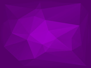 Purple low poly background. Big triangles pattern, modern design. Geometric gradient background, origami style. Polygonal mosaic template with place for content. Vector illustration, geometric style.