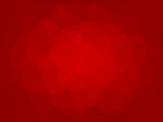 Fototapeta premium Red low poly background. Triangular pattern, modern design. Geometric gradient background, origami style. Polygonal mosaic template with place for content. Vector illustration, geometric style.