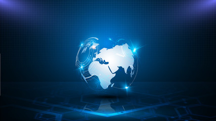 global network connection innovation tech sci fi concept background