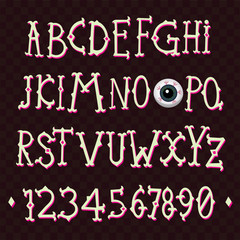 Set of retro vector letters for creating nice Halloween posters and invitations. Also suitable for circus in town posters.