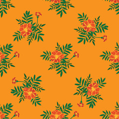 Fototapeta na wymiar Marigold flower pattern