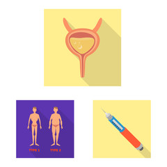 Vector design of symptom and disease icon. Collection of symptom and treatment stock symbol for web.
