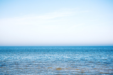 Blue gulf of Riga, Baltic sea.