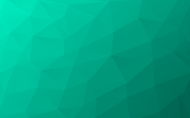 Green low poly background. Triangular pattern, modern design. Geometric gradient background, origami style. Polygonal mosaic template with place for content. Vector illustration, geometric style.