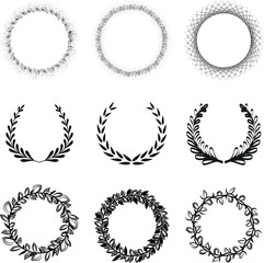 set of logo elements, circles