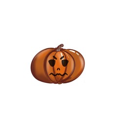 halloween pumpkin isolated on white background