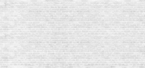 Panoramischer Hintergrund der breiten alten weißen Backsteinmauerbeschaffenheit. Hintergrund für das Design zu Hause oder im Büro