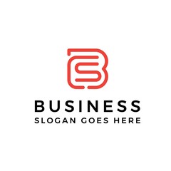 Abstract initial letter BCS business technology logo design
