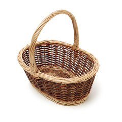 Obraz premium empty basket on white background 
