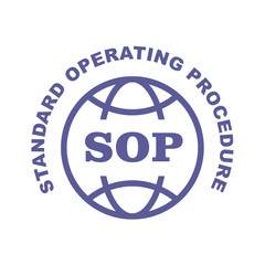 SOP stamp - Standard operating procedure emblem