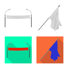 Isolated object of texture and presentation icon. Set of texture and media stock symbol for web.