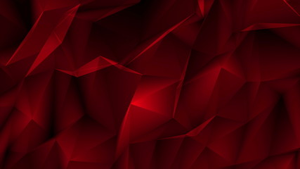 Dark red abstract technology polygonal background