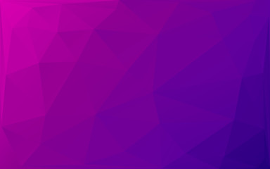 Purple and blue gradient low poly background. Triangular pattern, modern design. Geometric gradient background, origami style. Polygonal mosaic template with place for content. Vector illustration