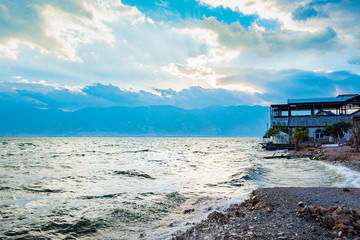 Landscape of Erhai Lake. Located in Dali, Yunnan, China.