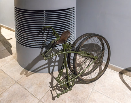 BSA Parabike - Folding Airborne Army Bicycle At The Exhibition In The King Abdullah II Car Museum In Amman, The Capital Of Jordan.