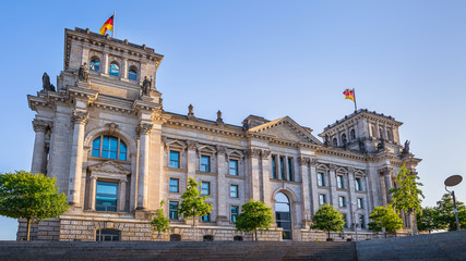the famous reichstag building in berlin, germany